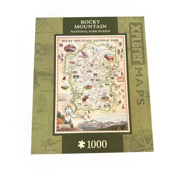Rocky Mountain National Park Map 1000 Piece Puzzle Xplorer Maps - Picture 1 of 3